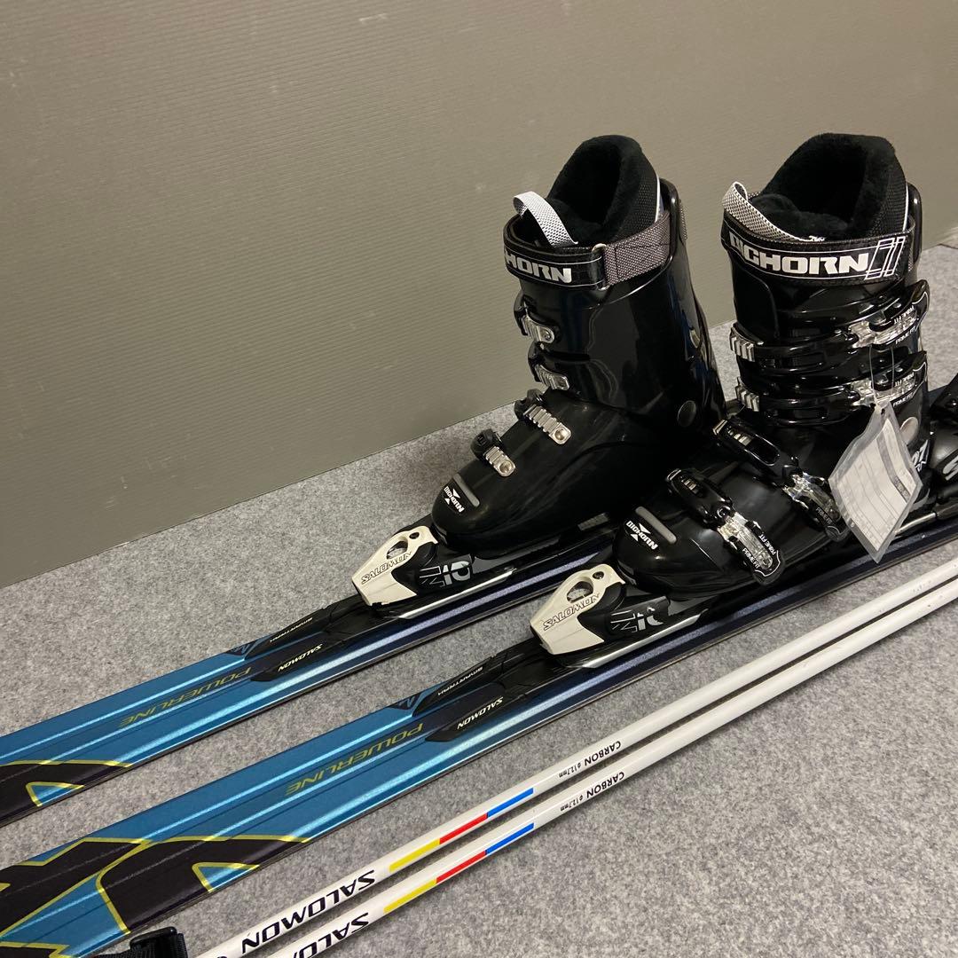 ★メンテ済 大人スキーセット 板SALOMON162cmブーツ26~26.5cm