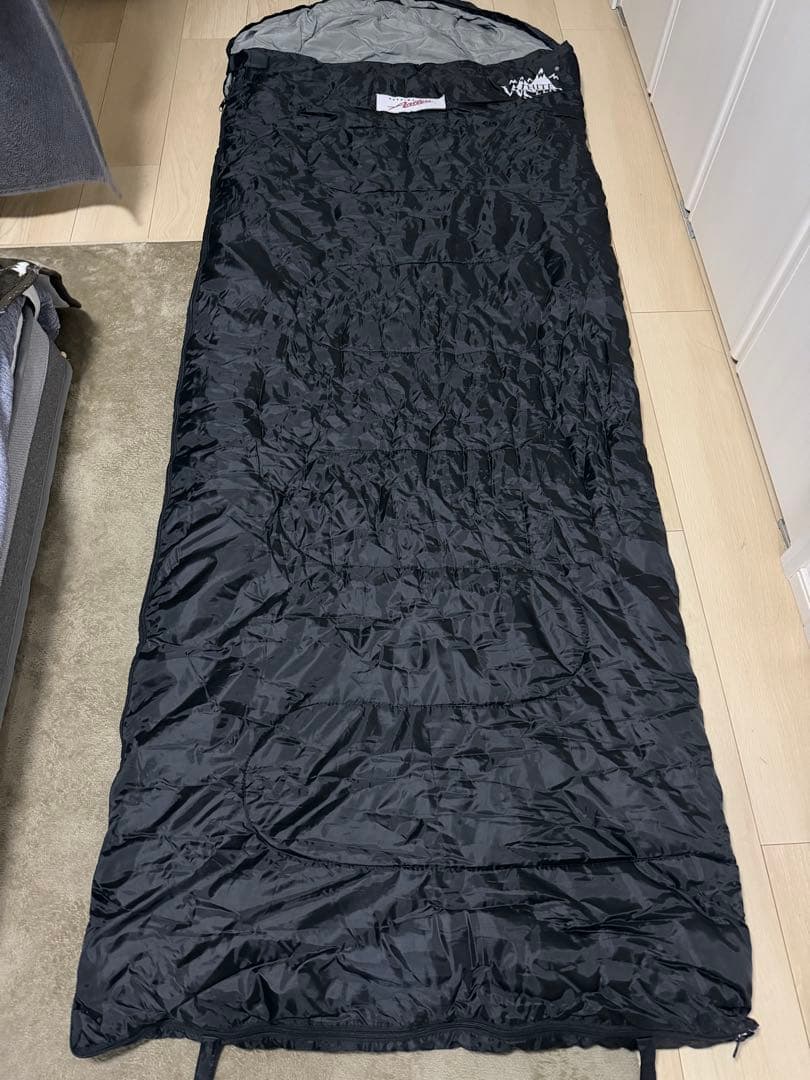 ブラック寝袋 シングルサイズ WHITE SLEEK