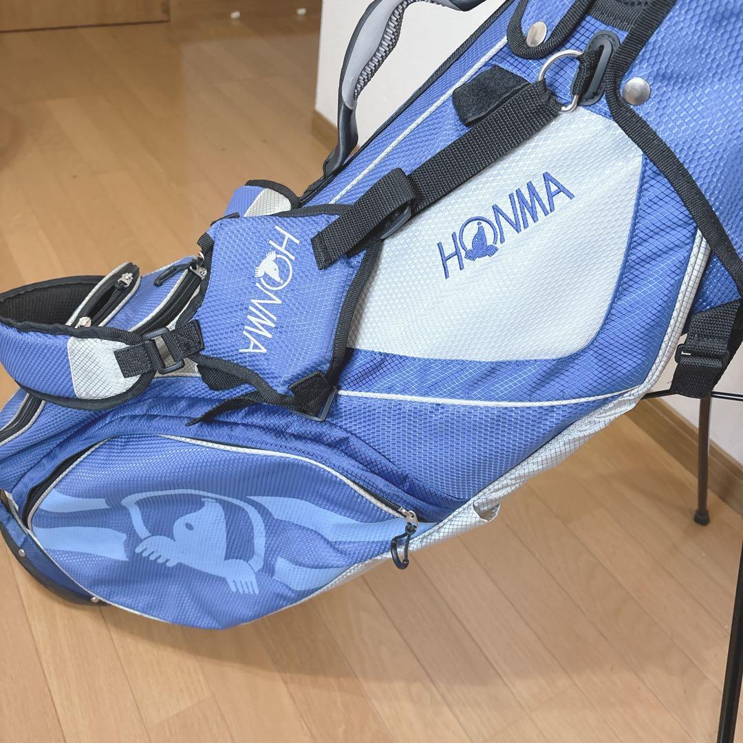 K381 HONMA スタンドキャディバック 青