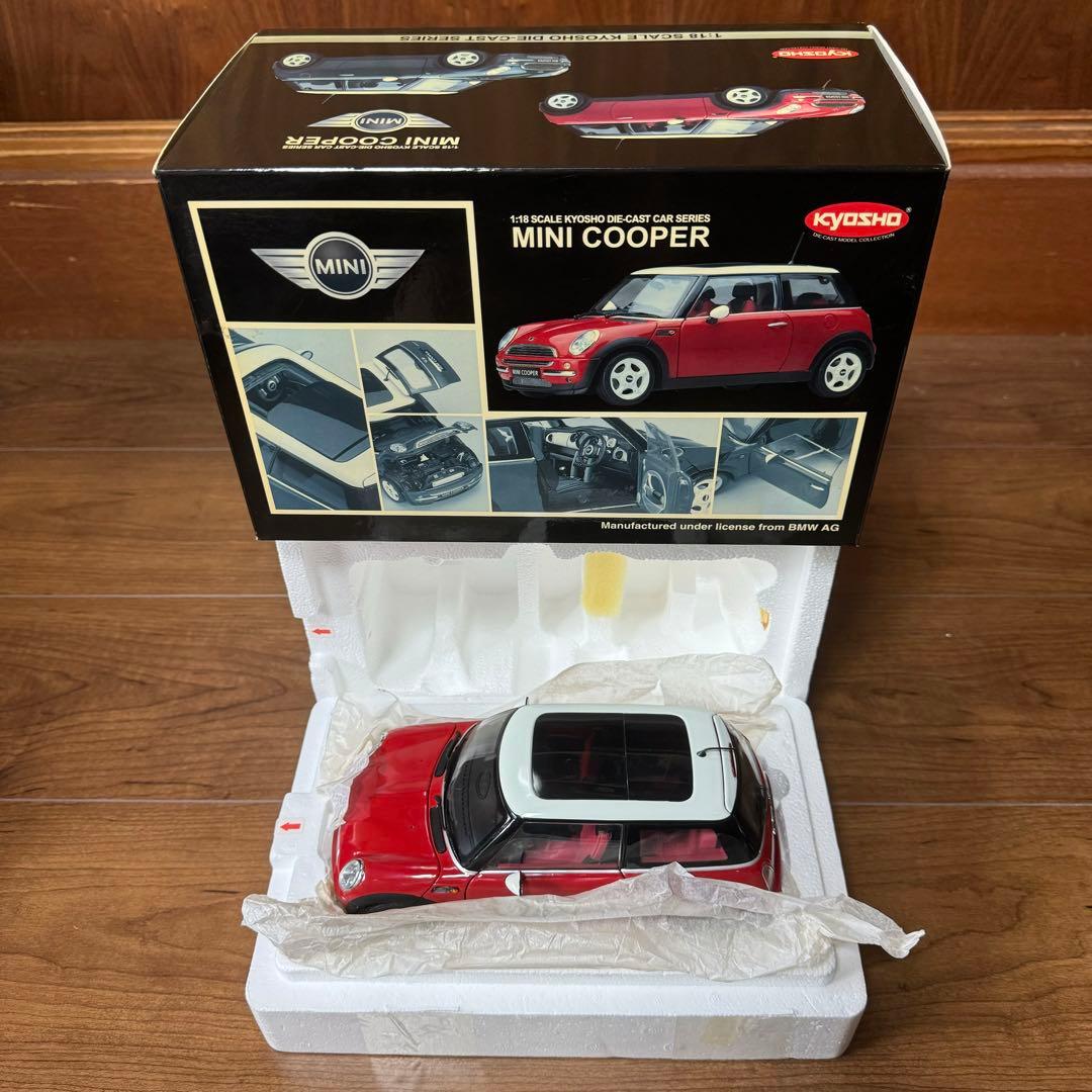絶版未展示品 京商 1/18 MINI ミニ クーパー レッド
