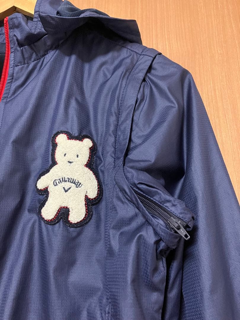 美品 Callaway 2way ジャケット ベスト フード ダブルジップ