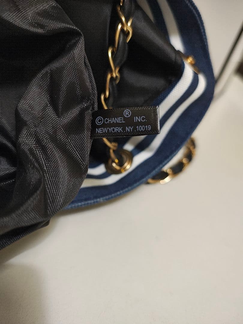 CHANEL シャネル　正規ノベルティ　ストライプ トートバッグ　大容量