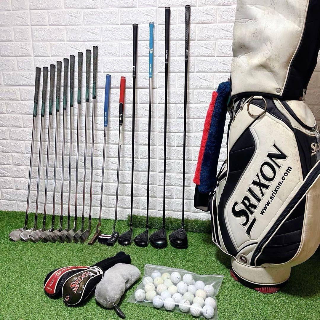ゴルフを始める方にオススメ SRIXON他 メンズゴルフクラブ豪華15本セット