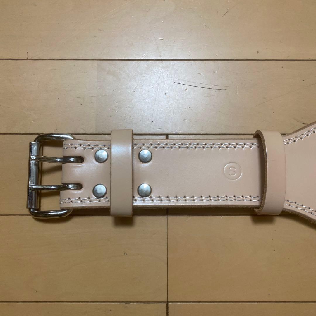 GOLD'S GYM ゴールドジムEXレザーベルトSサイズ トレーニングベルト