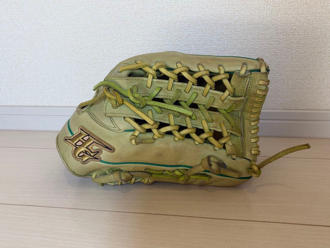 ハイゴールド　 硬式グローブ 外野用　ライトグリーン