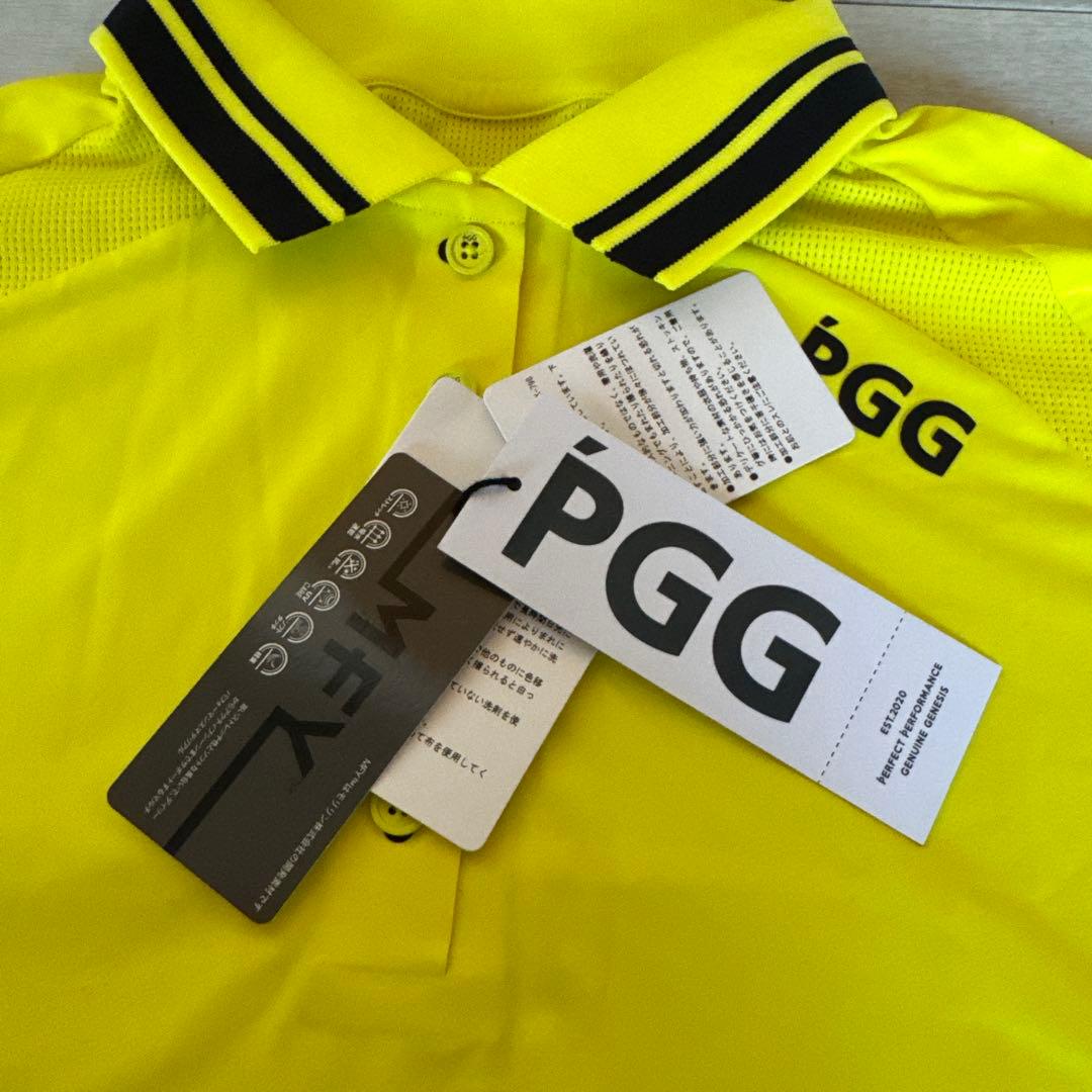 新品　PGG レディース ゴルフシャツ イエロー 1