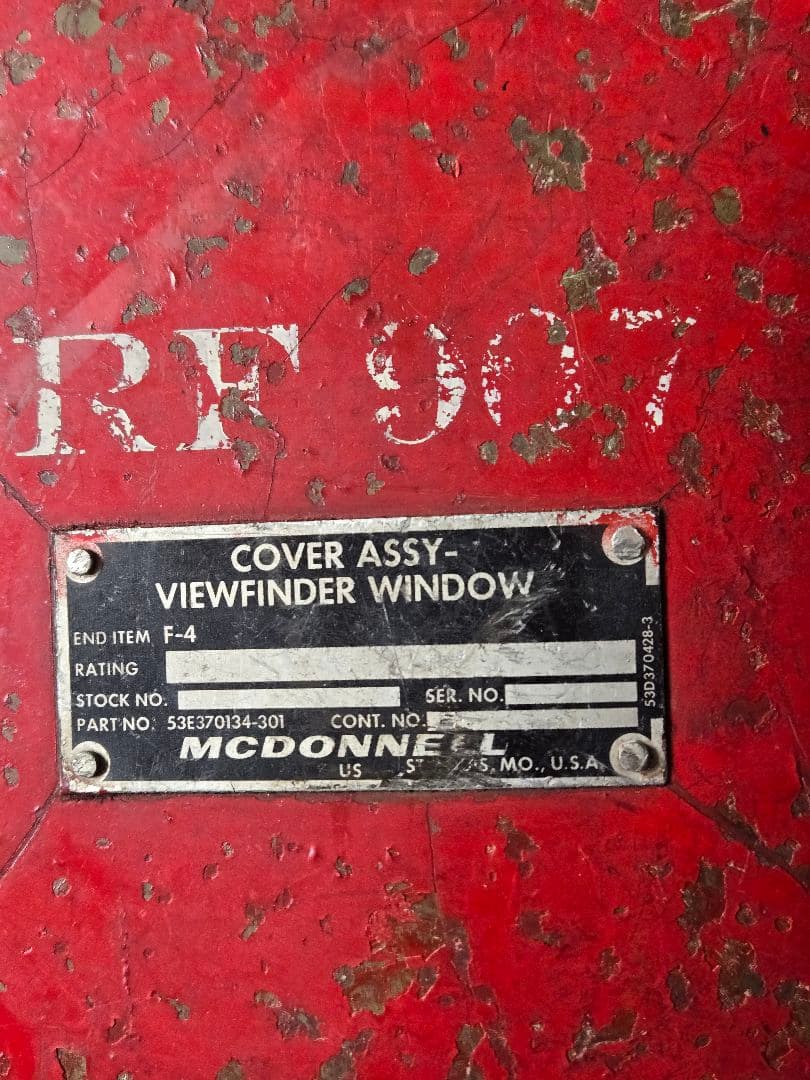 貴重　F-4ファントム/偵察機 VIEWFINDER WINDOW カバー