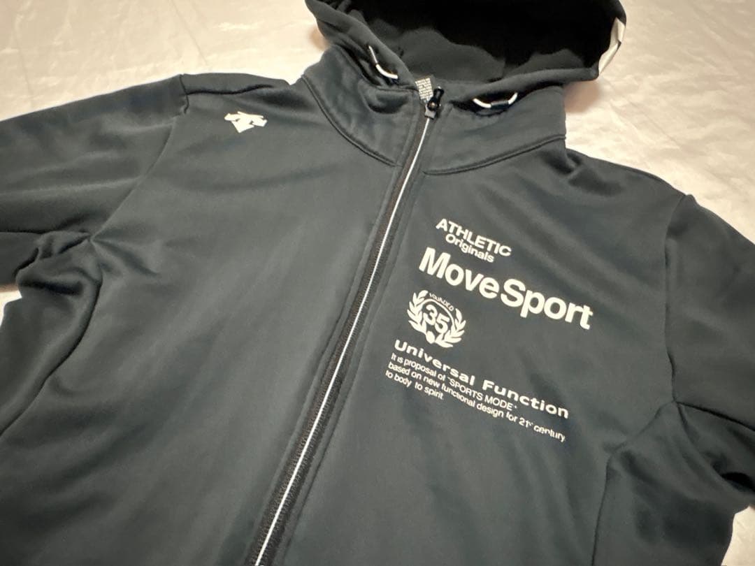 デサント　Move Sport フード付きジャージ 上下セット　ブラック　M