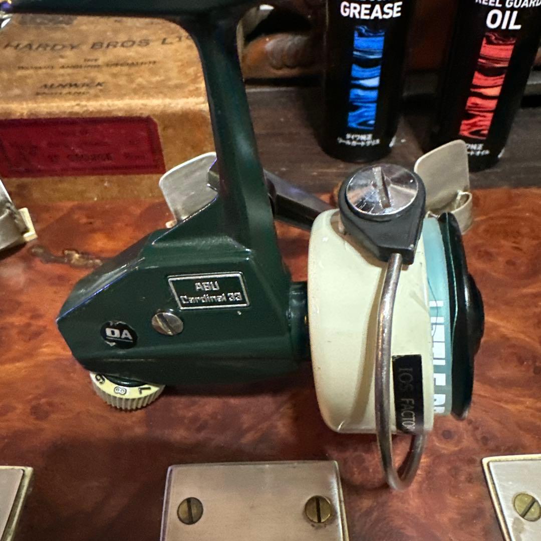 復刻 ABU Cardinal 33 ios カスタムwoodノブspool3個