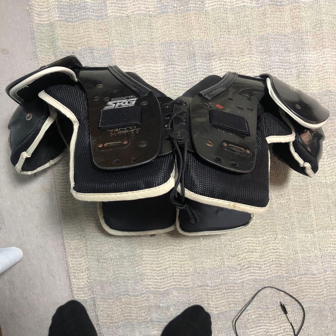 Rawlings ショルダーパッド 黒　ブロッキングパッド（ろっ骨用）付き