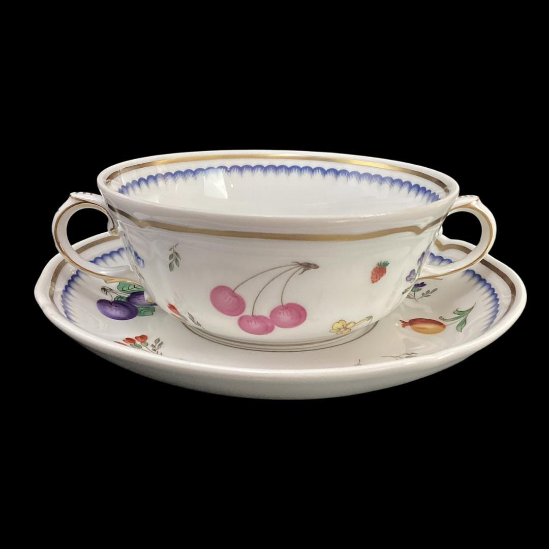 定価3万【希少】リチャードジノリ イタリアンフルーツ スープカップ＆ソーサー①