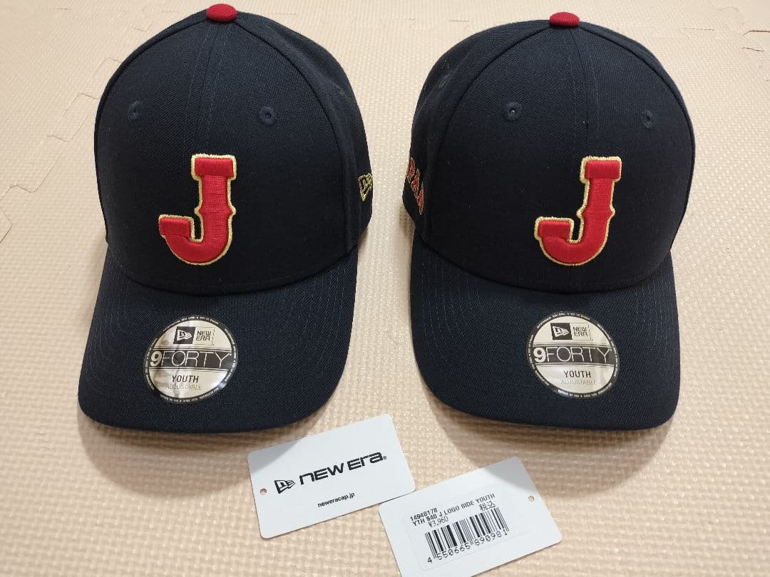 NEW ERA 9FORTY J ロゴ キャップ キッズ　ジュニア　２つセット