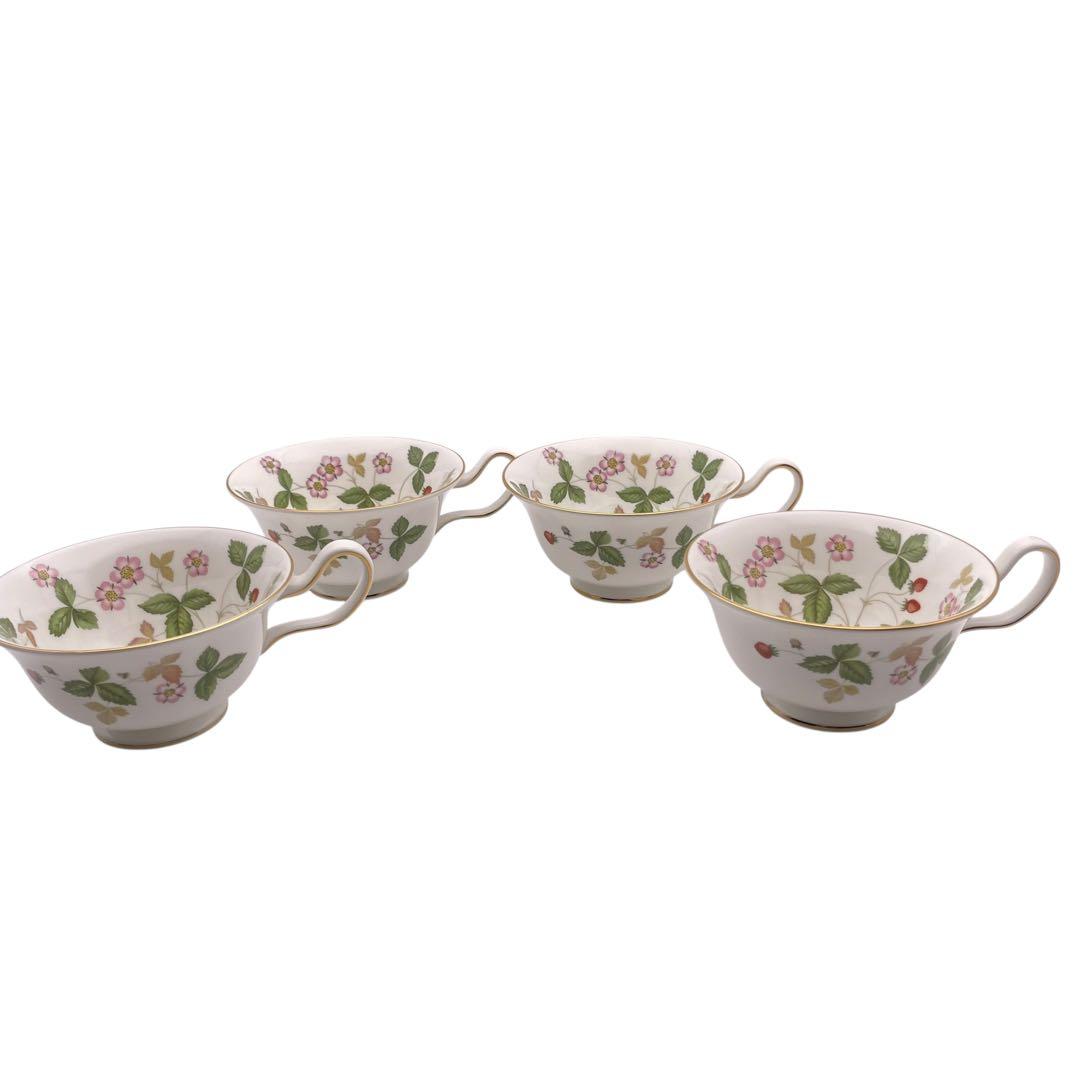 【美品】ウェッジウッド ワイルドストロベリー プレート＆カップ 4セット　まとめ