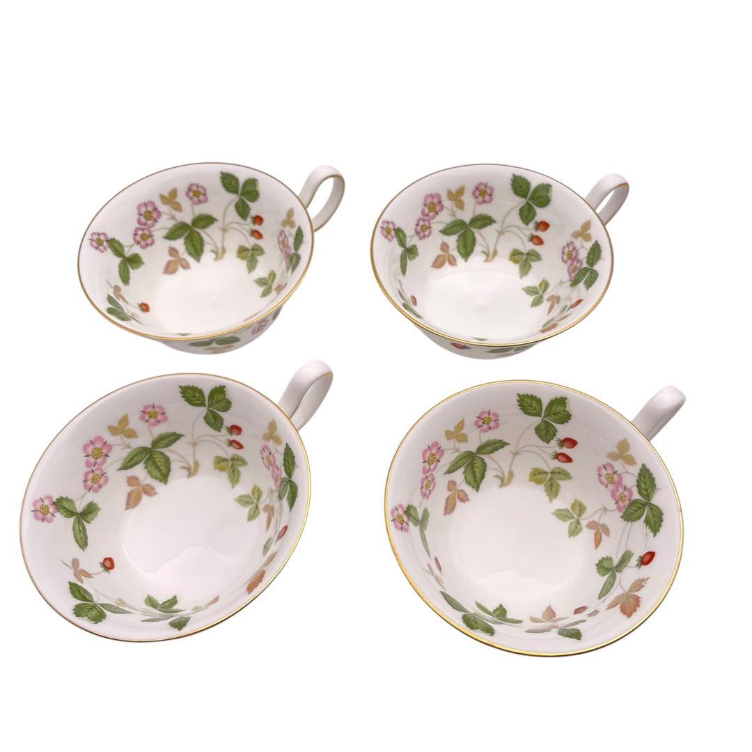 【美品】ウェッジウッド ワイルドストロベリー プレート＆カップ 4セット　まとめ