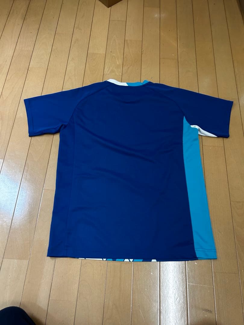 YONEX ユニフォーム　ゲームウェア　L 青 幾何学模様