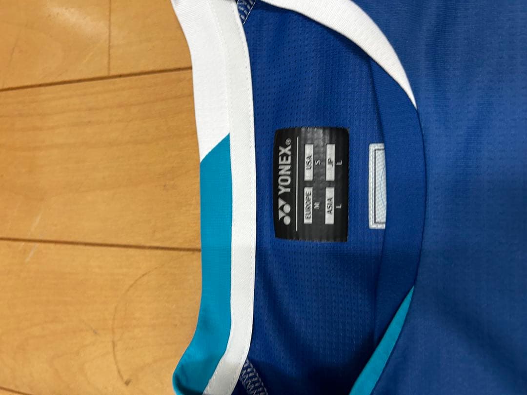 YONEX ユニフォーム　ゲームウェア　L 青 幾何学模様