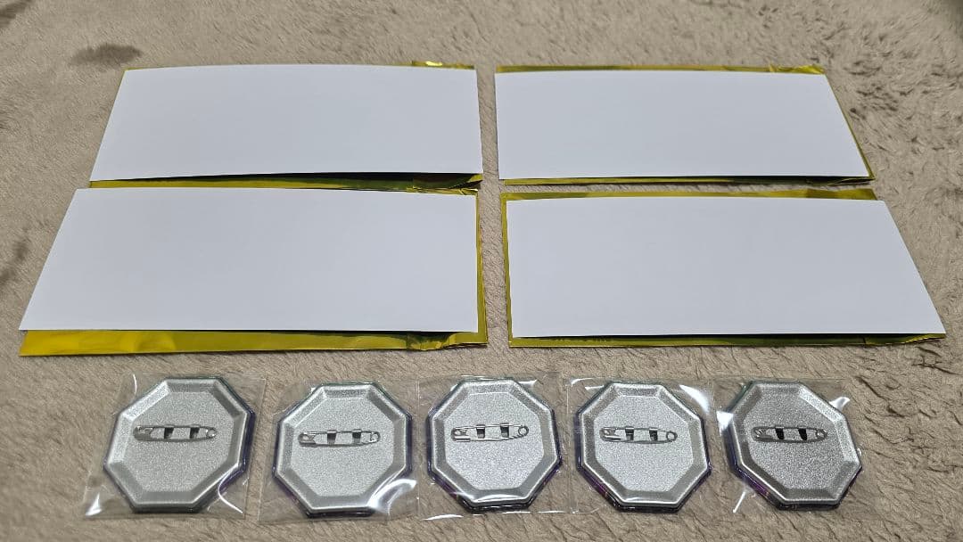 ツイステ アズール 缶バッジ チケット風カード セット ブレイジングジュエル