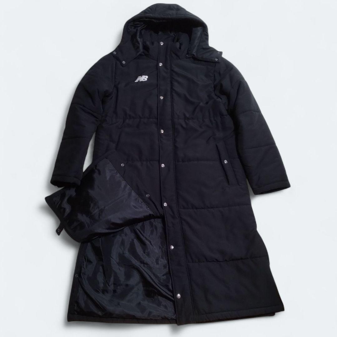 【2way 美品✨ XL】 ニューバランス ベンチコート ロングコート ブラック