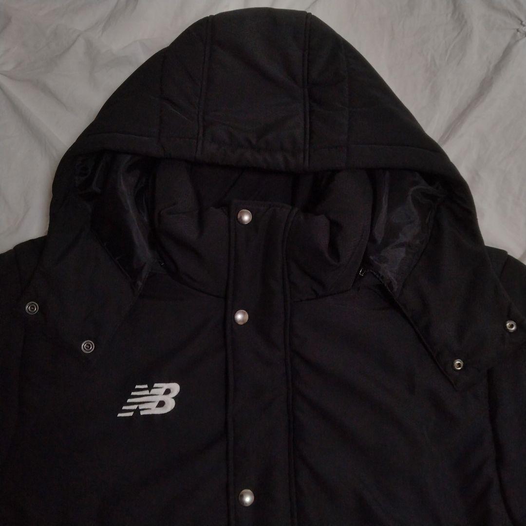 【2way 美品✨ XL】 ニューバランス ベンチコート ロングコート ブラック