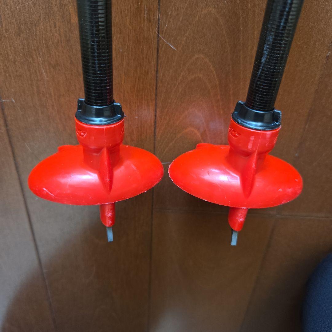 クロスカントリースキーポール　KV+ TEMPESTA 黒赤 155cm