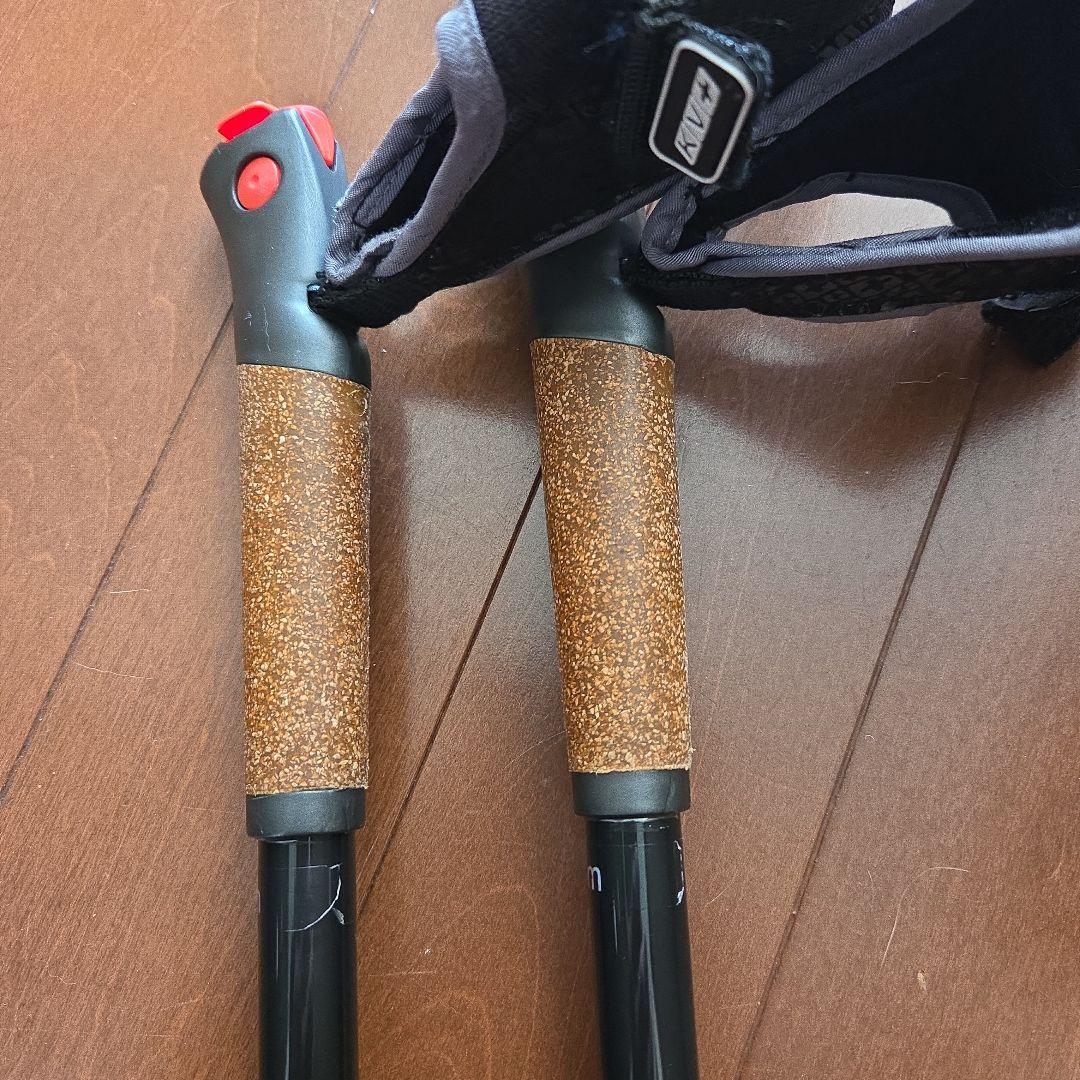 クロスカントリースキーポール　KV+ TEMPESTA 黒赤 155cm