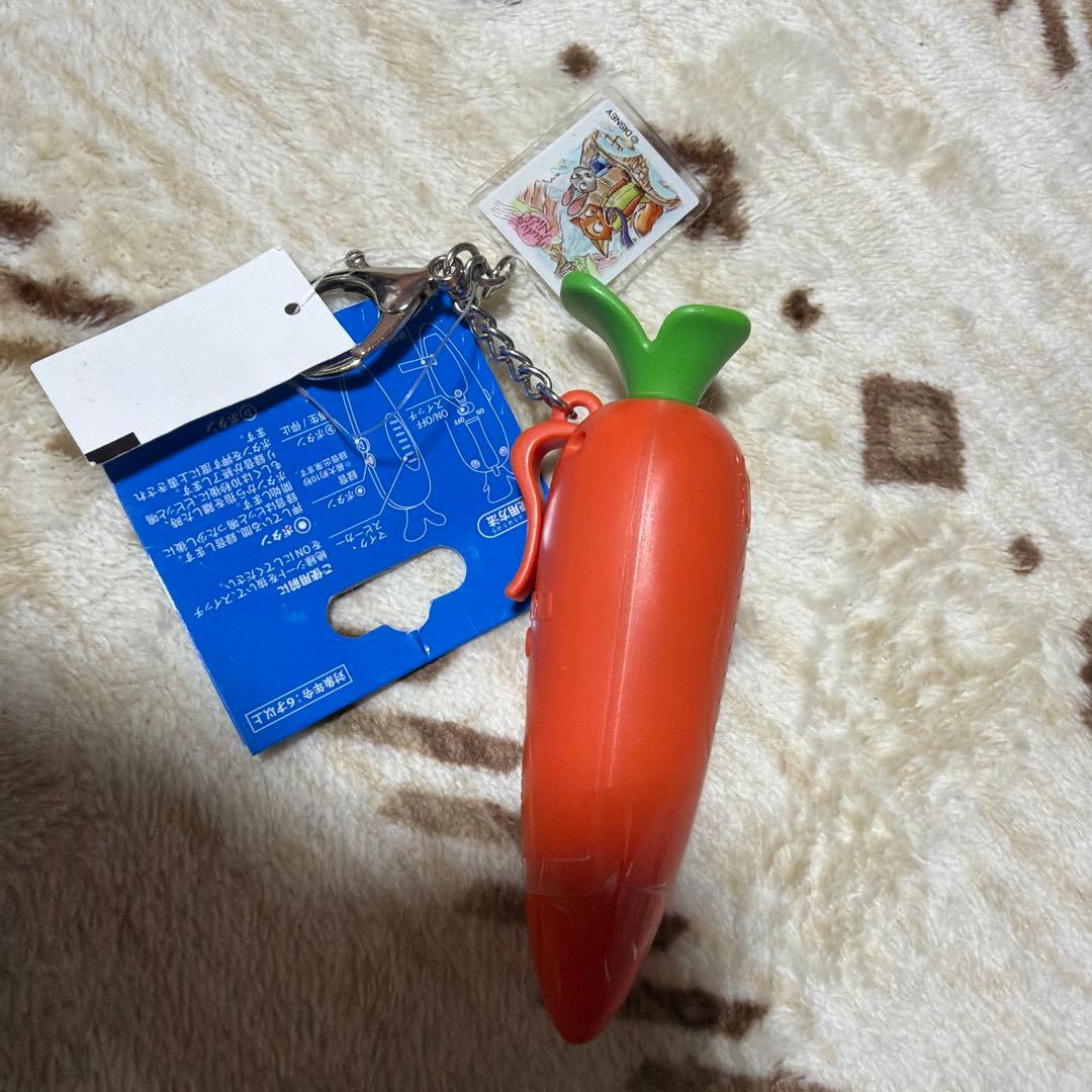 【タグ付き新品】ディズニー ズートピア 録音機能付き にんじん キーチェーン