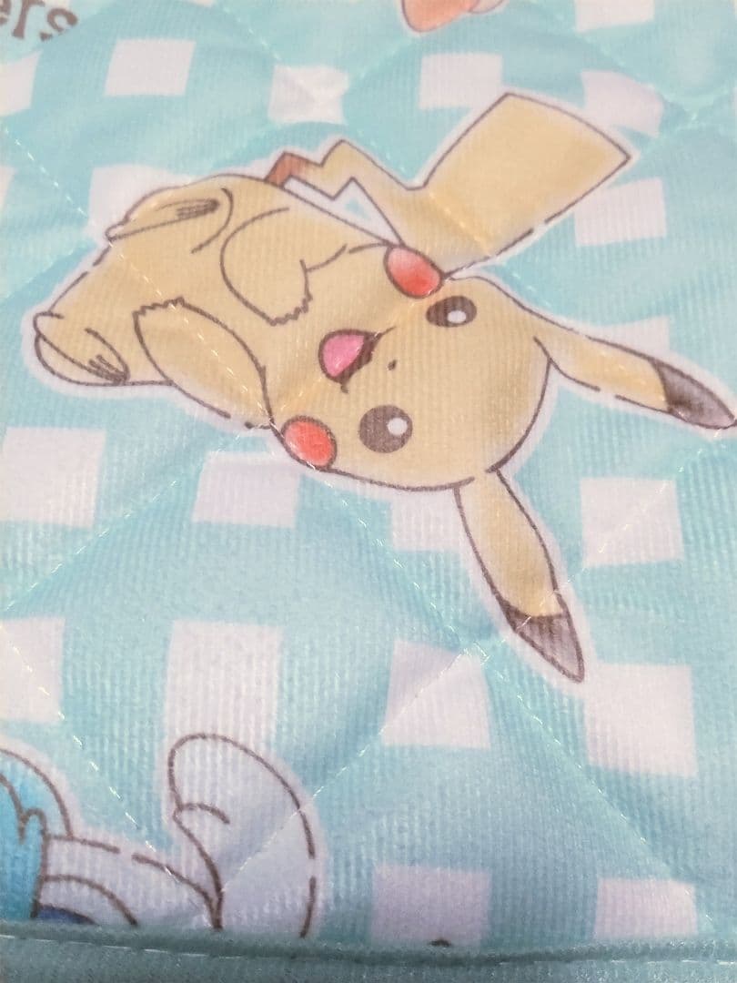 ポケモン　敷きパッド＆掛布団カバー＆枕パッドセット　グリーン✕チェック