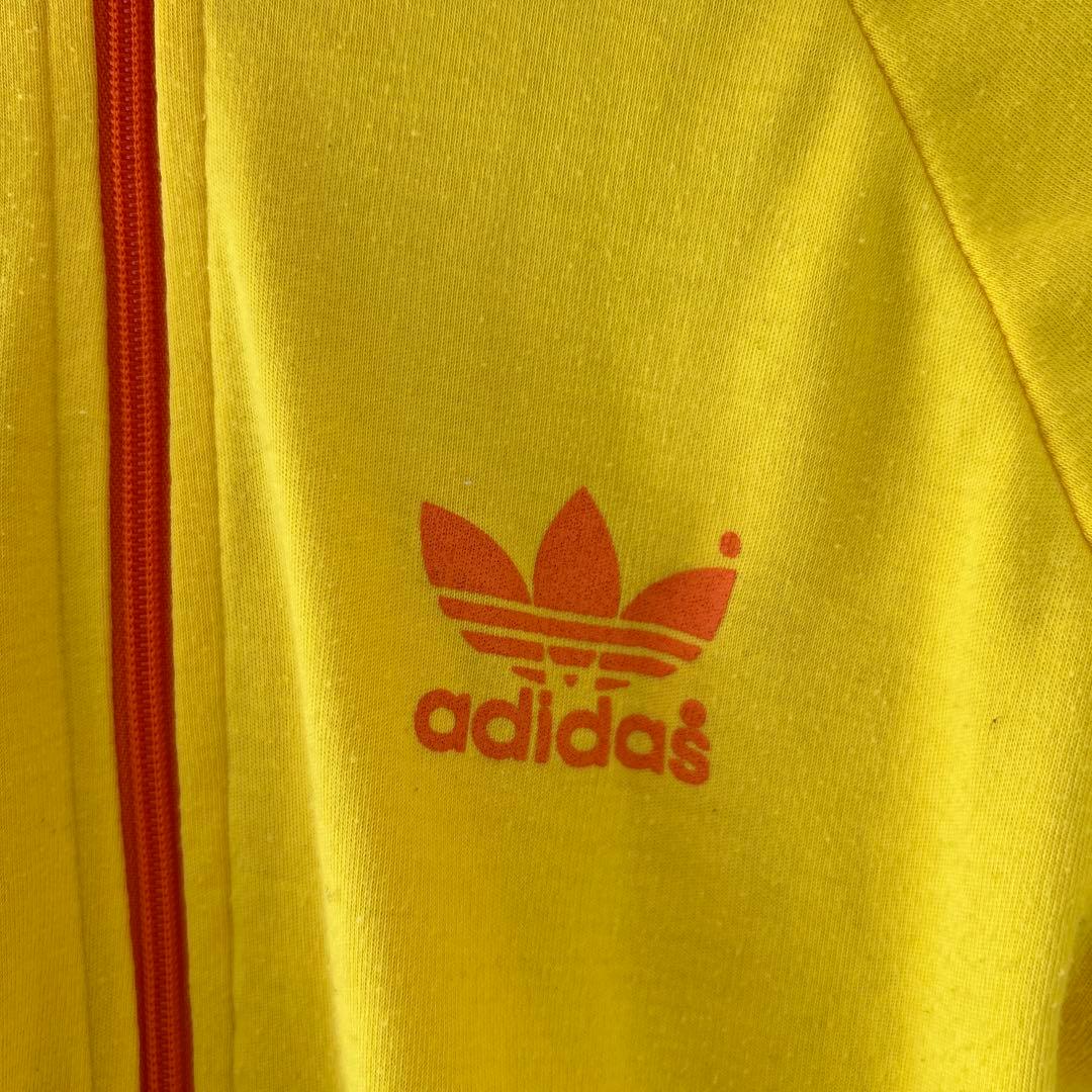 adidas イエロー オレンジ ジャージジャケット