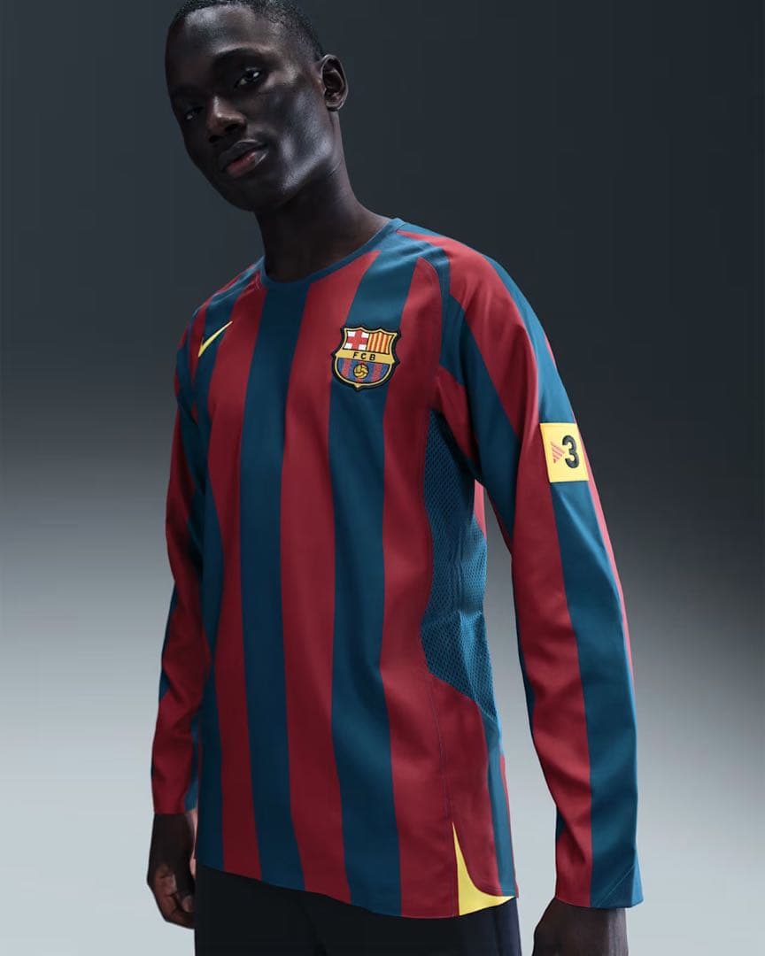 FCバルセロナ 05-06長袖リイシュー NIKE #10 ロナウジーニョ XL