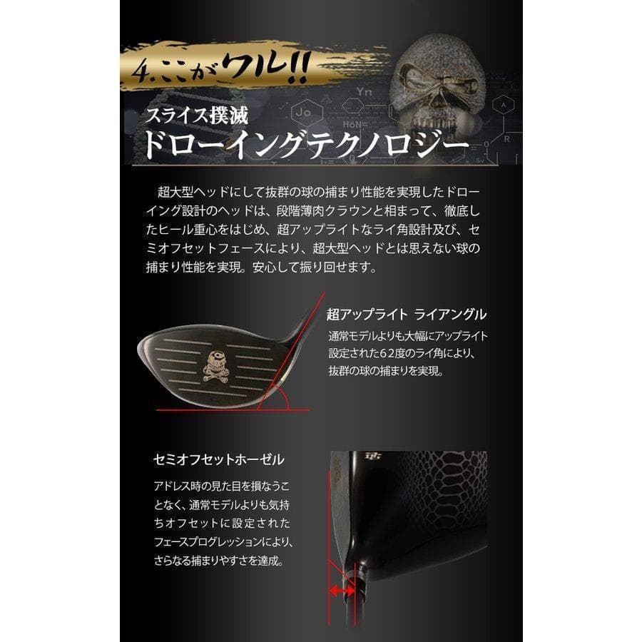 【新品】超高反発ドライバー「 悪童 」標準シャフト仕様