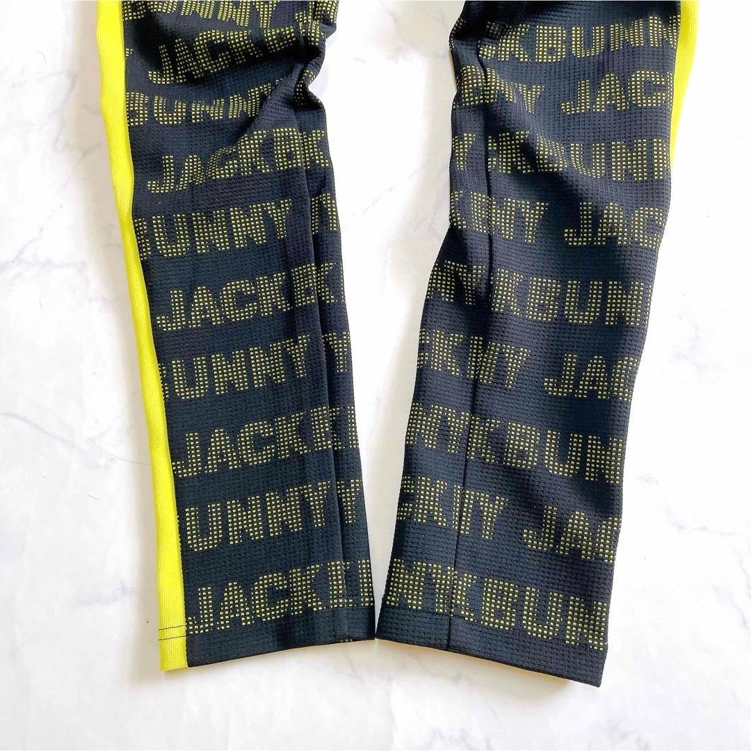 美品 ジャックバニー ロゴ総柄トラックパンツ ゴルフウェア サイドライン M