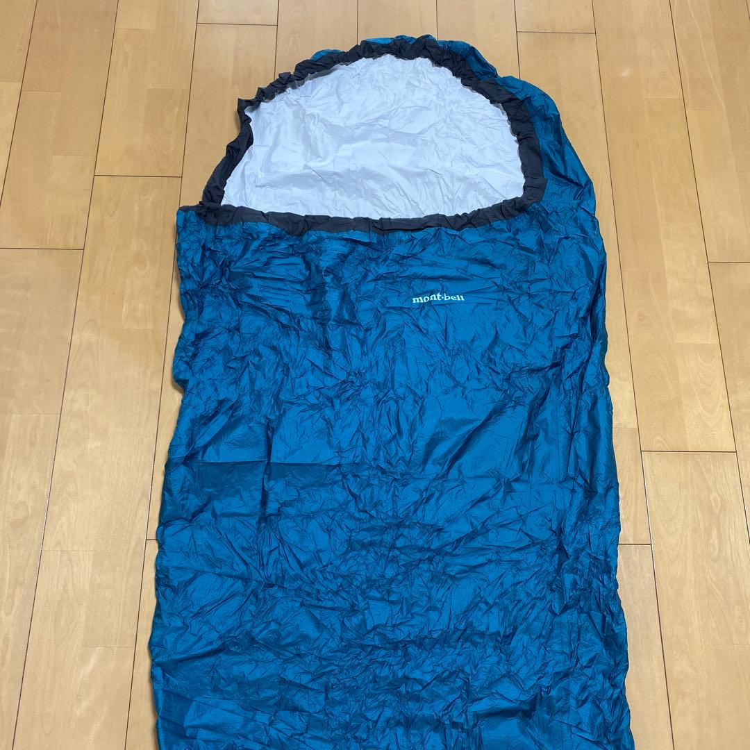 mont-bell シュラフカバー フード付き 青