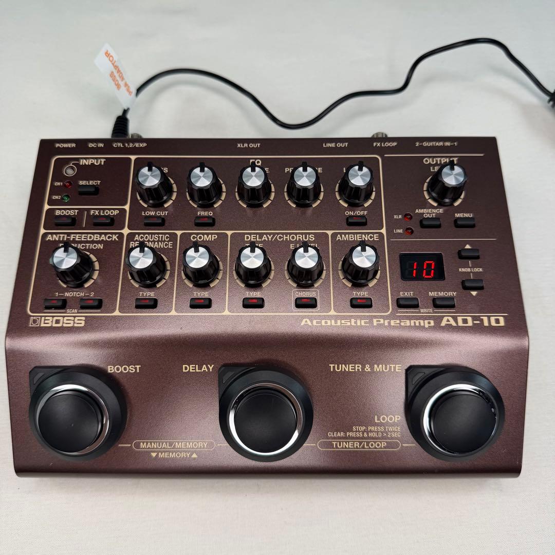 【極美品】BOSS AD-10 Acoustic Preampアコギ用プリアンプ
