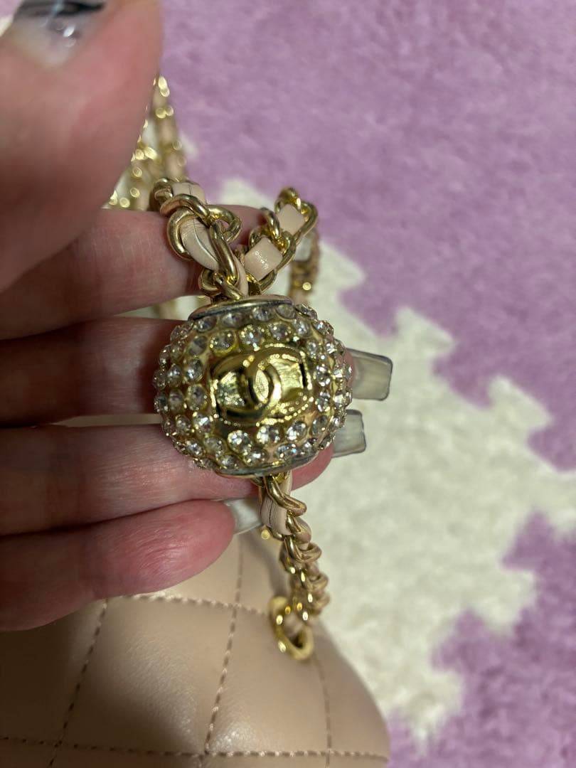 CHANEL ベージュ ノベルティ キルティングバッグ