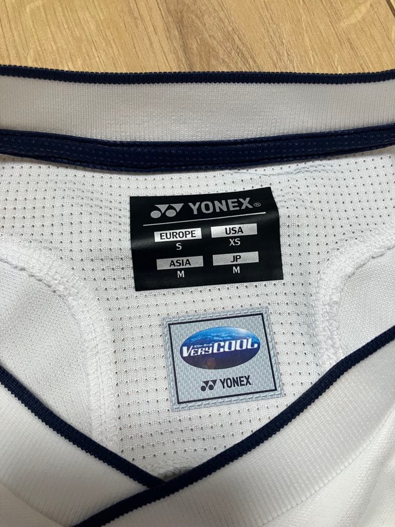 YONEX VERSCOOL シャツ JP M ホワイト/ネイビー