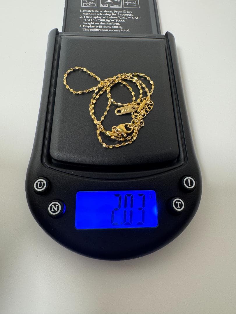 日本製K18ゴールドチェーンネックレス 2.03g