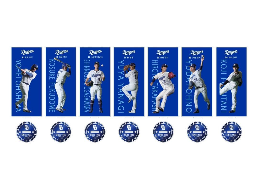 2022年　中日ドラゴンズ　 アクリルスタンド　高橋周平　当たり