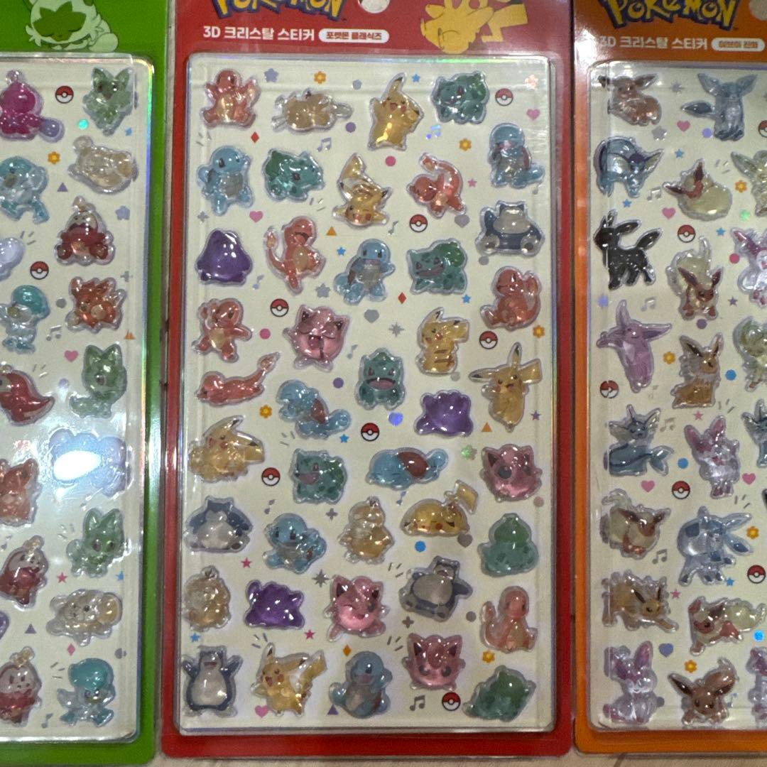 ポケモン 3D立体シールセット　韓国