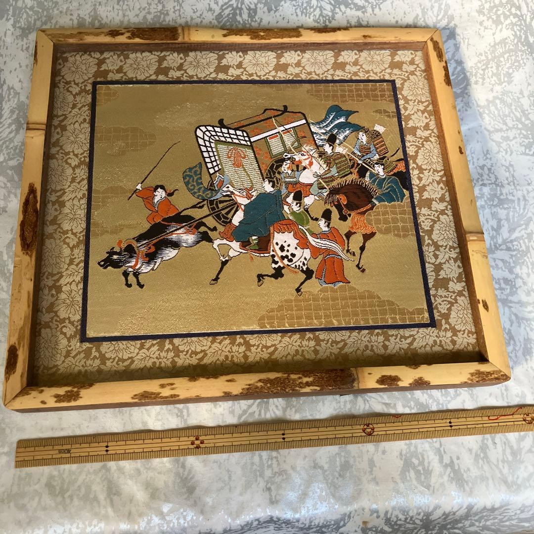 時代絵巻額縁　織物