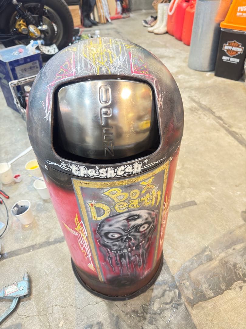 ボックスデス スカルデザイン ゴミ箱