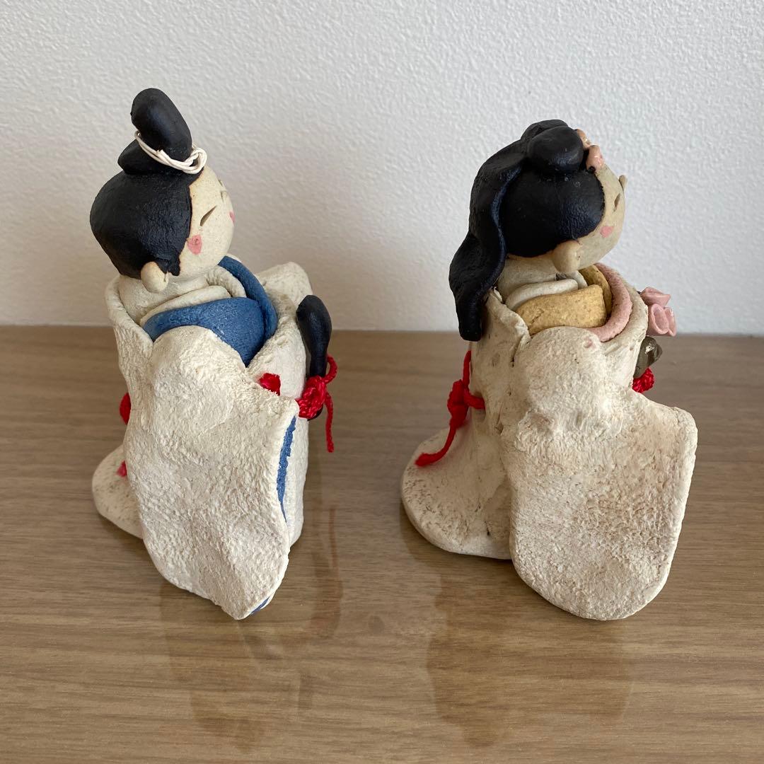 【美品】陶器 ひな人形 和風