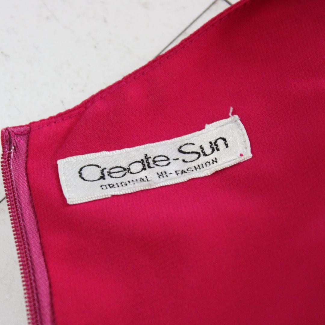 【美品 社交ダンス衣装】ワンピース ドレス create-sun 無地 可愛い