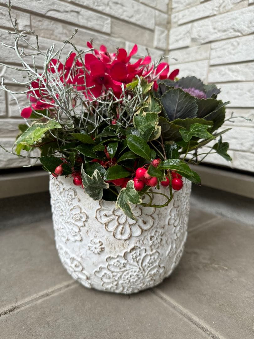 寄せ植え　花■季節の花のブリコラージュフラワー