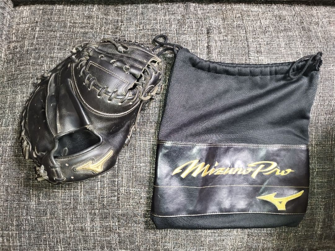 軟式用 Mizuno Pro キャッチャーミット 収納袋付き
