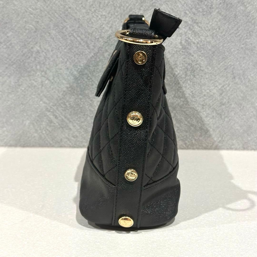 【非売品】CHANEL ノベルティ　ブラック キルティング ハンドバッグ
