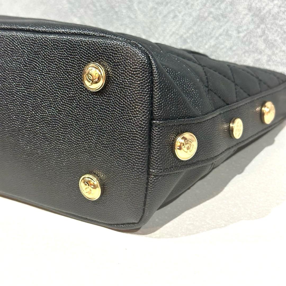 【非売品】CHANEL ノベルティ　ブラック キルティング ハンドバッグ