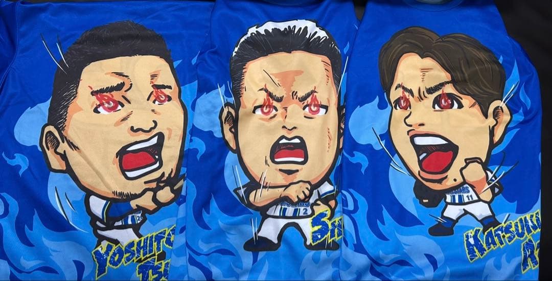 横浜DeNAベイスターズ　青炎Tシャツ　筒香　牧　　東　３枚セット