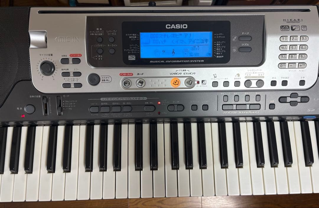 CASIO LK301BB 光ナビゲーション 電子キーボード 純正スタンド