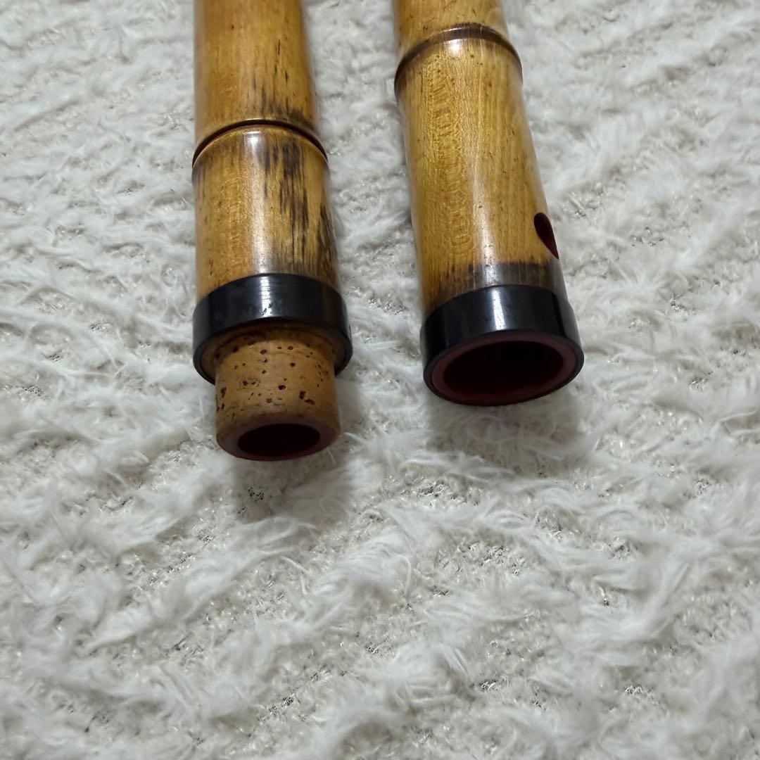 【美品】都山流 虚竹 一尺八寸　尺八本体　墨刻印