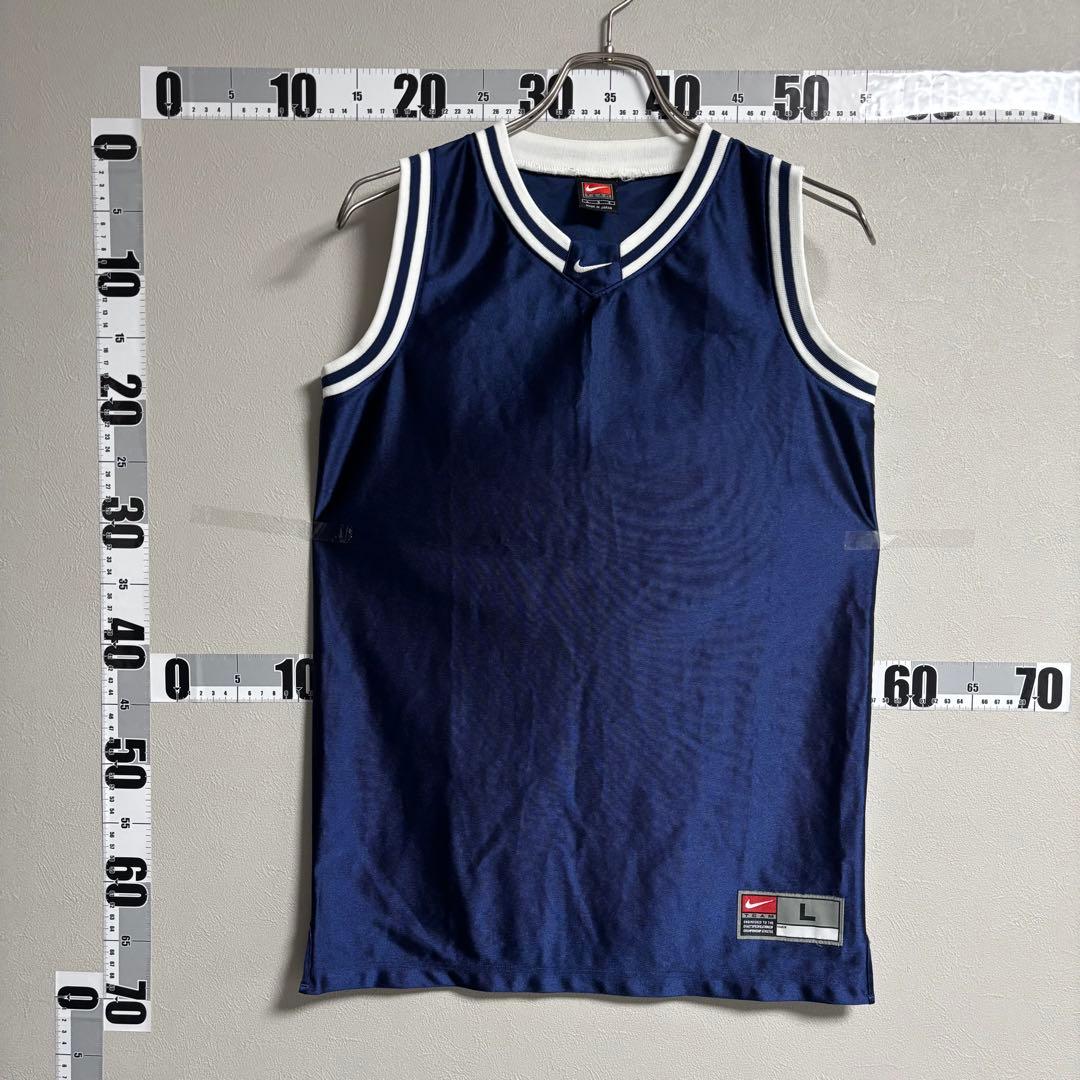 90s NIKE ナイキ タンクトップ ノースリーブ L 紺色 ネイビー